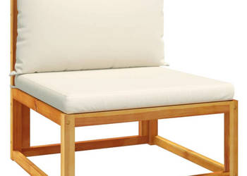 Ogrodowa sofa bez podłokietników z poduszkami drewno akacjowe WM-4008169