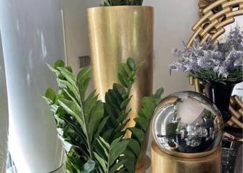 Złota donica Glamour Premium 90