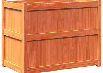 Donica ogrodowa woskowy brąz 90x50x70 cm lite drewno sosnowe WM-837471