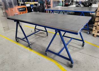 Stół warsztatowy mobilny, rozkładany 230 x 120 cm