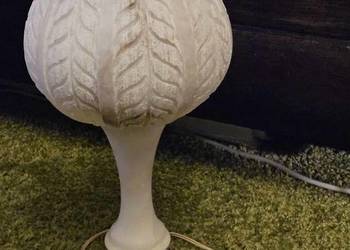 Piękna, ciężka lampka z kamienia alabastru
