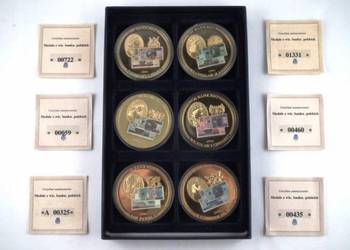 Monety Medale  z Wizerunkiem Banknotów Polskich Certyfikaty