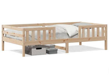 Rama łóżka bez materaca lite drewno sosnowe 90x190 cm WM-846979