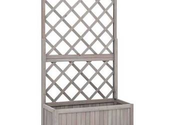 vidaXL Ogrodowa donica z kratką, szara, 70x30x135 cm,(SKU:316490)