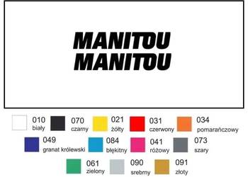 Naklejka wlepka MANITOU 49 cm - 2 szt Zamiennik