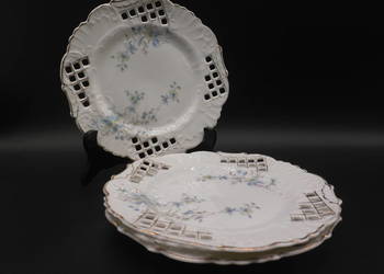 Talerzyki deserowe 3szt. zabytkowe ażurowe