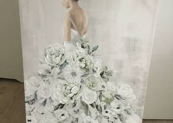 Sprzedam obraz ręcznie malowany „Suknia z kwiatów” 120x80 cm