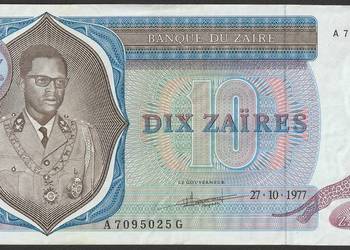 ZAIR 10 ZAIRÓW 1977