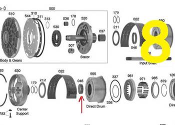 Tulejka BUSHING 56046 BUSHING DRUM A4LD 5R55W S N