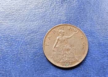 Stare monety 1 farthing 1931 Anglia