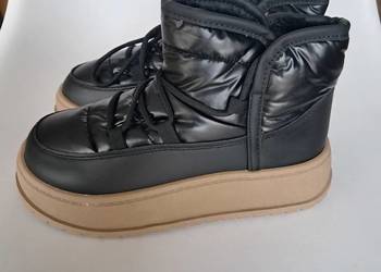 nowe czarne buty śniegowce rozmiar 37 długość wkładki 23,5 cm brak metki