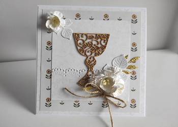 Kartka na Pamiątkę Pierwszej Komunii Świętej w pudełku ręcznie robiona