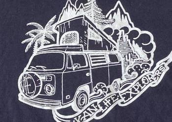 Koszulka Polo z nadrukiem Vw T2 Caravelle Westfalia