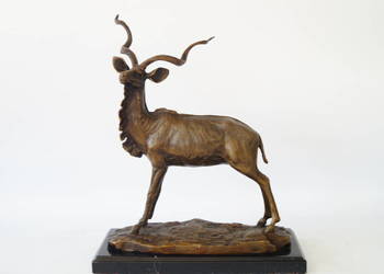 Figura z brązu rzeźba Antylopa prezent myślistwo