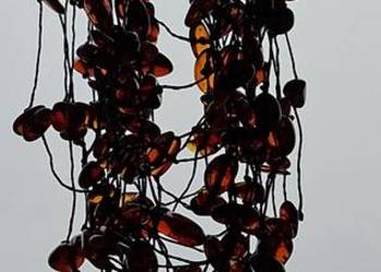 Śliczny naszyjnik bursztyn Amber Jantar, niespotykany