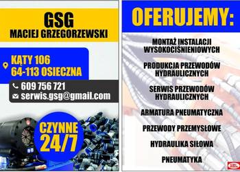 Zakówanie węży, hydraulika siłowa i pneumatyka