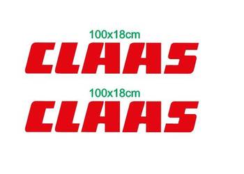 Naklejki Naklejka Claas 100x18 2szt czerwone Traktor Ciągnik Kombajn