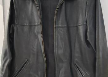 Kurtka męska z naturalnej licowej skóry cielęcej, wiosna, jesień, zima