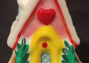Świąteczna świeca ozdobna dom domek Święta Boże Narodzenie Wigilia