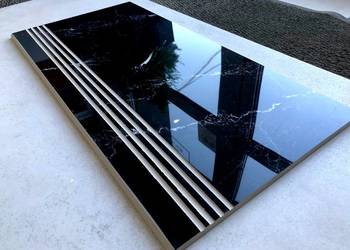 CZARNE SCHODY MARMUROWE stopnica Magic Black POLER  30x60