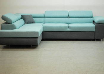 NCM DESIGN NOWOCZESNY NAROŻNIK z f.spania + pojem