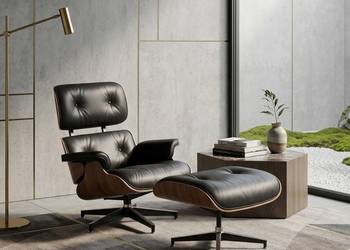 Luksusowy Fotel Wypoczynkowy Eames Czarny, Wysyłka 24H, Dostawa 0zł!