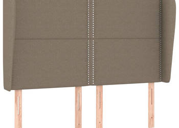 Zagłówek uszak taupe 147x23x118/128 cm tkanina WM-3117818
