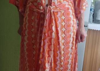 (36/S) River Island/ Długa narzutka plażowa ze srebrną nitką