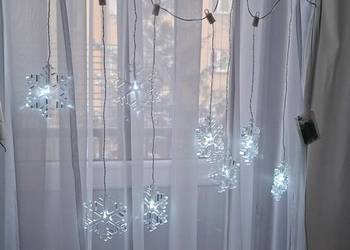Kurtyna świetlna płatki śniegu LED girlanda 100cm