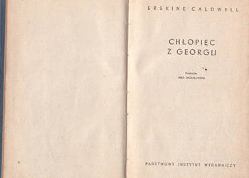 (02555) CHŁOPIEC Z GEORGU – ERSKINE CALDWELL