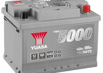 Akumulator Yuasa Silver 12V 60Ah 640A Prawy Plus