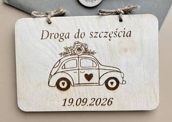Personalizowana Kartka na ślub lub inną uroczystość motyw samochodu