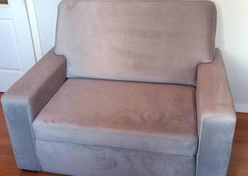 Sofa srebrnoszara rozkładana w idealnym stanie