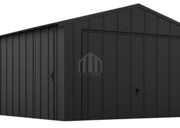 Garaż blaszany 4x5m brama uchylna drzwi blacha Na Rąbek dwuspadowy SO164