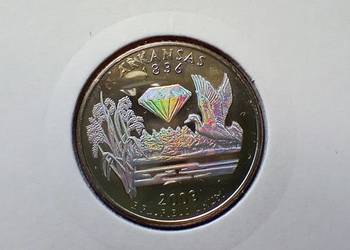 Stare monety 1/4 dolar 2003 Arkansas USA hologram