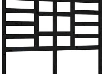 Wezgłowie łóżka czarne 166x4x104 cm lite drewno sosnowe WM-818154