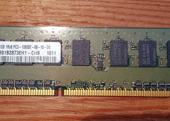 Pamięć RAM DDR3 1GB PC3-10600 Samsung M391B2873EH1-CH9 ECC