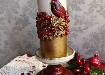 Świecznik. Wieczna świeca. Rękodzieło. Gwiazdka