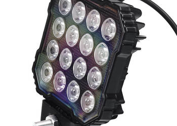 LAMPA ROBOCZA LEDOWA PROSTOKĄTNA, 16 LED, 30W, HQ, 12-60V, 110X110X35M