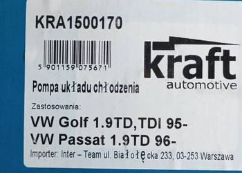 VW Golf, Passat pompa wody