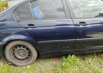 Bmw e46 sedan drzwi tylne prawe bez rdzy orientblau metallic