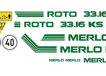 Naklejki Merlo Roto 33.1 ks super mocne zamienniki