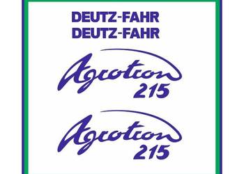 Naklejki Deutz-Fahr Agrotron 215 Ciągnik Traktor Nalepki Mocne