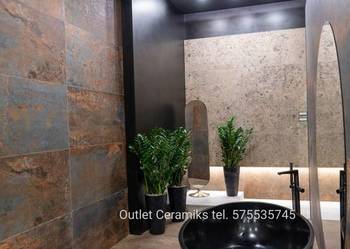 Płytki do garażu, kotłowni brazowe 3D gres 120x60 Soria brown