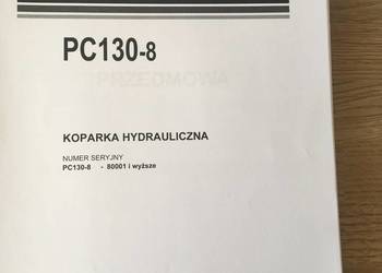 dtr instrukcja obsługi koparka komatsu pc 130-8 i inne