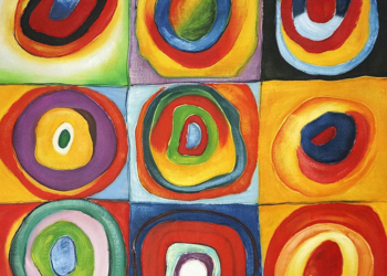 Obraz Kwadraty z kołami (fragment) - Wassily Kandinsky