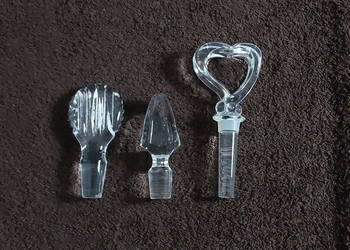 Solidne szklane korki do karafek i wina - Zestaw 3 szt. (344g)