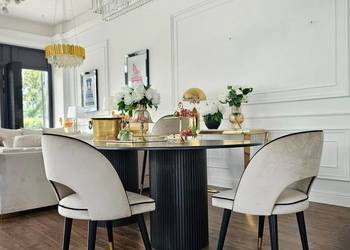 Krzesło CARDINALE 3 Tapicerowane Glamour Nowoczesne Półokrągłe Designerskie