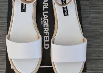 Nowe, skórzane espadryle / sandały Karl Lagerfeld