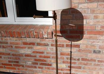 Lampa Podłogowa do czytania regulowana mosiężna metalowa kloszem Nocna (530